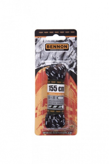 Bennon Sznurówki czarno-szare 155 cm D33155