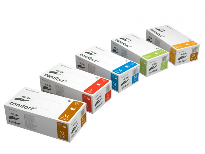 Mercator Medical Rękawice lateksowe pudrowane Comfort