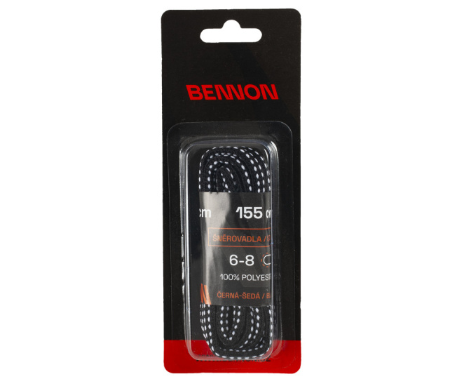 Bennon x Sznurówki czarno-szare 155 cm 400008
