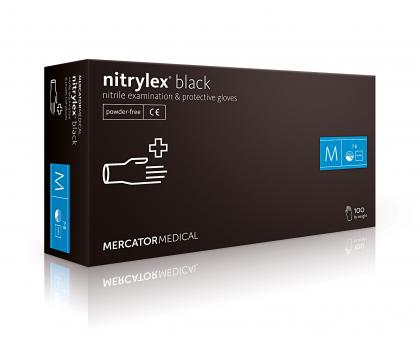 Mercator Medical Rękawice jednorazowe rękawice nitrylowe czarne