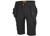 Promacher Spodnie krótkie Promacher EREBOS czarne z odpinanymi kieszeniami